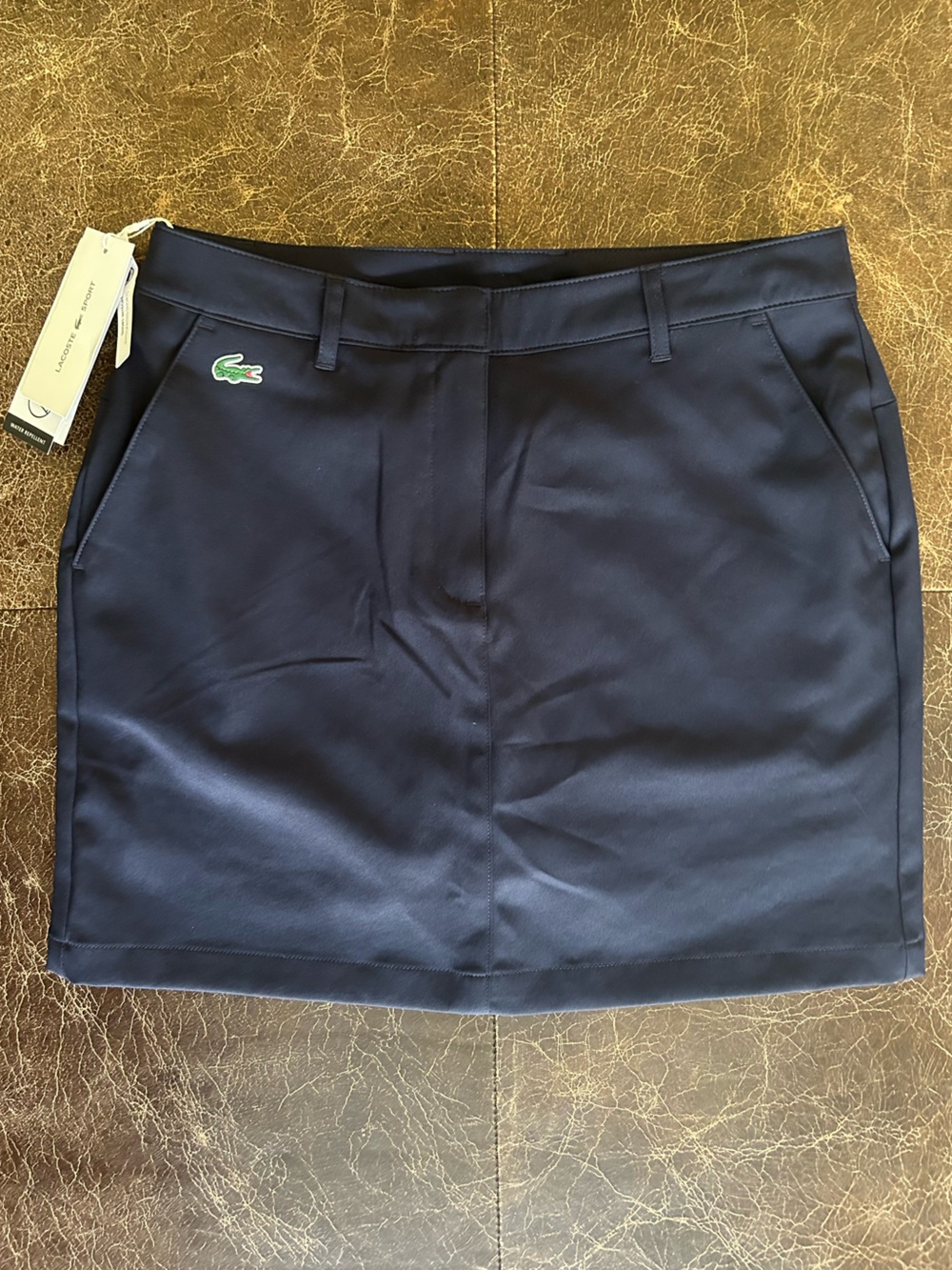 Lacoste Sport Navy Golf Skort Skirt Water Repellent Size 36 US 4
